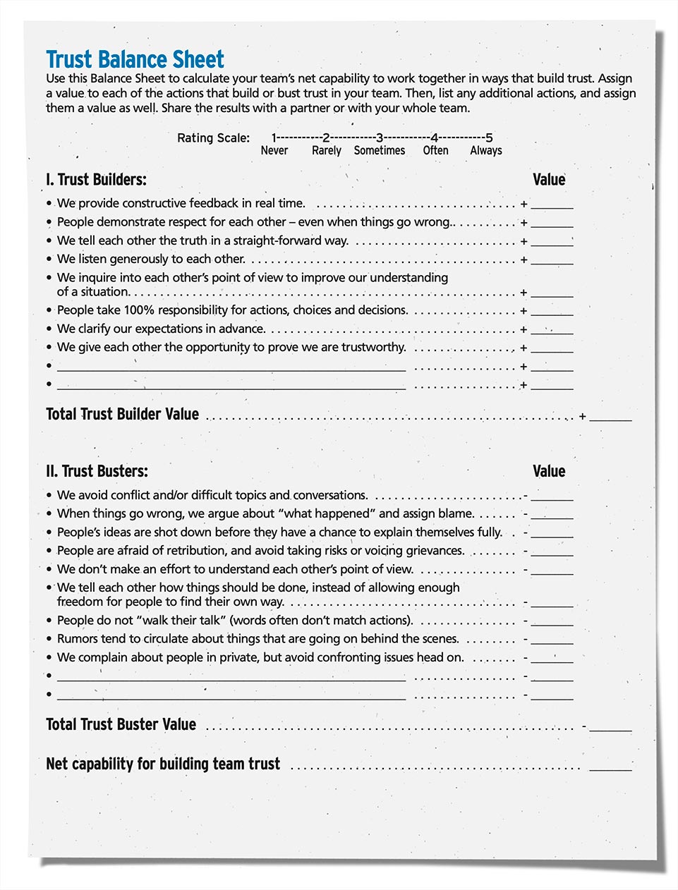 Trust Balance Sheet - Steven Kowalski